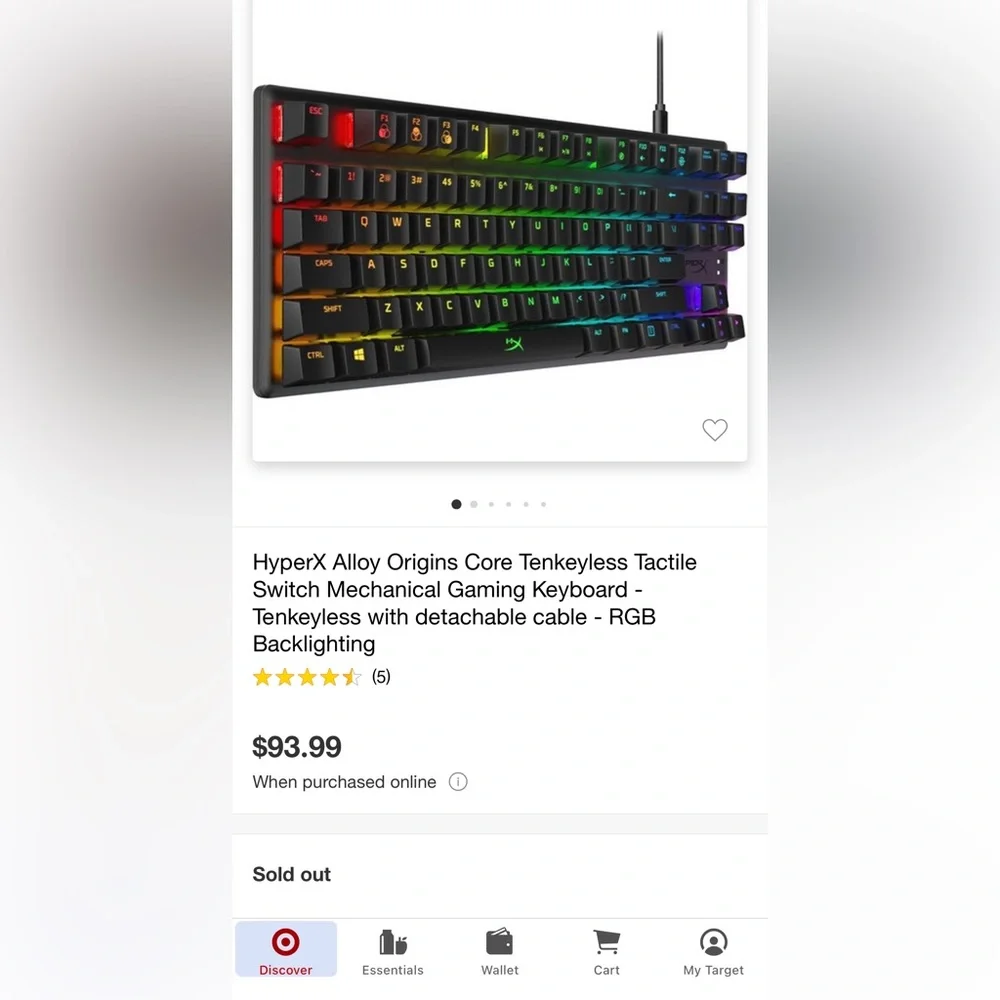 Hyper X Gaming Keyboard with Galaxy Keycaps